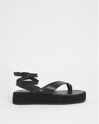 Simply Be - Toe Post Ankle Tie Sandals Ex Wide - Lyst