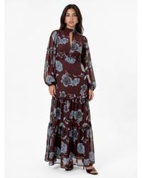 Anaya with love - Anaya Floral Print Tiered Maxi Dress - Lyst