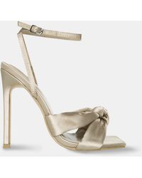 Public Desire - Ffion Satin Bow Wide E Fit - Lyst