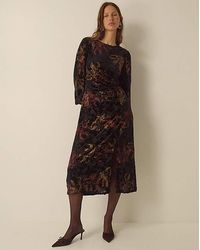 Monsoon - Dora Floral Devore Midi Dress - Lyst