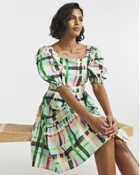 Twisted Wunder - Cotton Check Mini Dress - Lyst