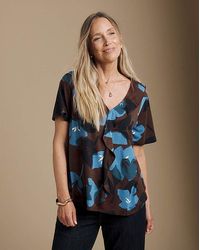 Julipa - Printed Frill Jersey T-Shirt - Lyst