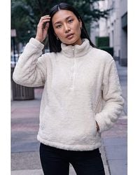 Roman - Roman Sherpa Zip Neck Fleece Jacket - Lyst