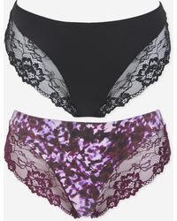 Pretty Secrets - 2 Pack Adrianne Midi Knickers - Lyst
