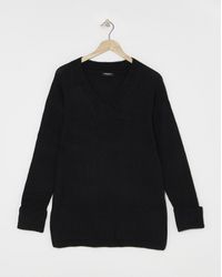Simply Be - Slouchy V Neck Longline Jumper - Lyst