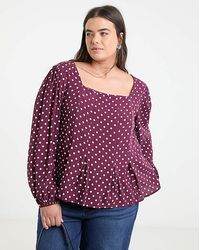 Simply Be - Button Down Tea Blouse - Lyst