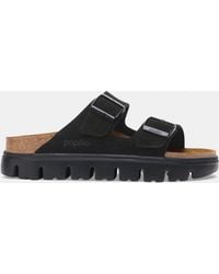 Birkenstock - Arizona Platform Suede Leather - Lyst