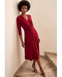 Roman - Roman Stretch Crossover Midi Dress - Lyst