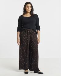 Simply Be - Waffle Wide Leg Trouser - Lyst
