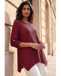Roman - Roman Textured Stretch Tunic Top - Lyst