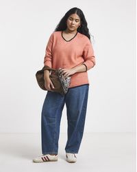 Simply Be - Sponge Whipstitch V-Neck Tunic - Lyst