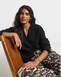 Simply Be - V-Neck Collared Jumper - Lyst