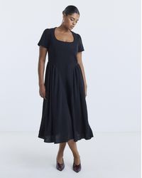 Simply Be - Bengaline Waist Detail Midi Dress - Lyst