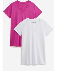 Simply Be - 2 Pack V Neck Longline T-Shirt - Lyst