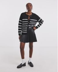 Simply Be - Pu Pleated Mini Skirt - Lyst