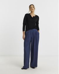 Simply Be - Palazzo Twill Trouser - Lyst