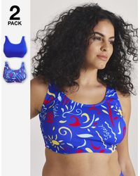 Simply Be - 2 Pack Value Bikini Tops - Lyst