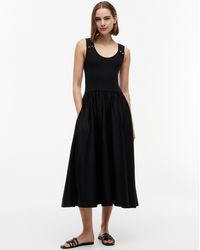 Tommy Hilfiger - Rib Mix Media Dress - Lyst