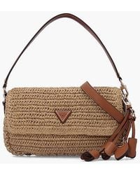 Guess - Ofelia Woven Straw Shoulder Bag - Lyst