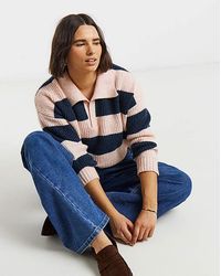 Simply Be - Collared Rib Jumper - Lyst
