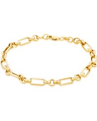iJewel - 9Ct Figaro Belcher Bracelet - Lyst