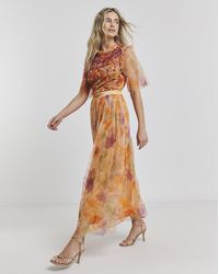 Joanna Hope - Mesh Beaded Maxi Dress - Lyst