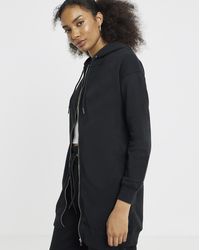 Simply Be - Core Zip Through Longline Hoodie - Lyst