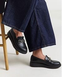 JD Williams - Low Wedge Loafer With Chain Wide - Lyst