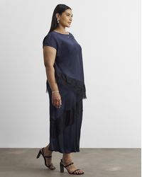 Joanna Hope - Lace Trim Satin Skirt - Lyst