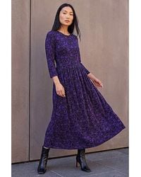 Roman - Roman Floral Print Midi Dress - Lyst