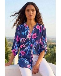 Roman - Roman Tropical Print Longline Blouse - Lyst