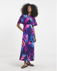 Twisted Wunder - Maxi Satin Dress - Lyst