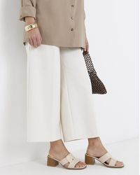 JD Williams - Woven Mule Block Heel Wide - Lyst