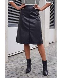 Roman - Roman Faux Leather Panel Pencil Skirt - Lyst