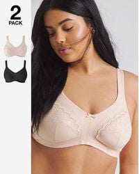 Pretty Secrets - 2 Pack Sally Minimiser Non Wired Bras - Lyst