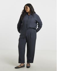 Simply Be - Pinstripe Peg Leg Trousers - Lyst