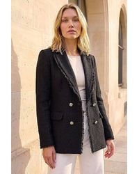 Roman - Roman Fray Mid Boucle Jacket - Lyst