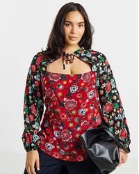 Simply Be - Long Sleeve Peplum Top - Lyst