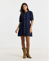 Simply Be - Cinched Mini Dress - Lyst