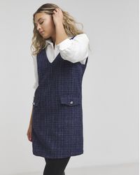 Simply Be - Boucle Pinafore Dress - Lyst