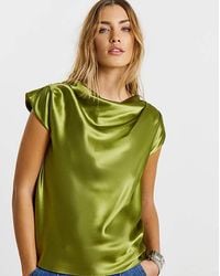 Simply Be - Satin Drape Blouse - Lyst