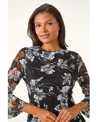 Roman - Roman Floral Lace Stretch Top - Lyst