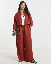 JD Williams - Tie Waist Linen Wide Leg Trousers - Lyst