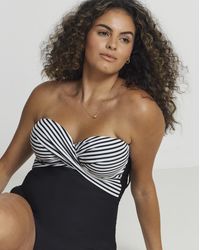 Figleaves - Figleaves Tailor Bandeau Swimsuit - Lyst