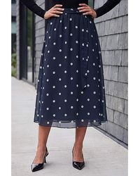 Roman - Roman Polka Dot A-Line Belted Skirt - Lyst