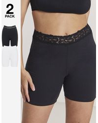 Pretty Secrets - 2 Pack Lace Trim Shorts - Lyst