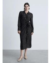 Mango - Polka-Dot Shirt Dress - Lyst