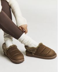 Simply Be - Slingback Fluffy Slipper Wide - Lyst