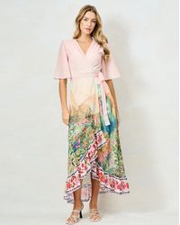 Hope & Ivy - Morocco Maxi Wrap Dress - Lyst