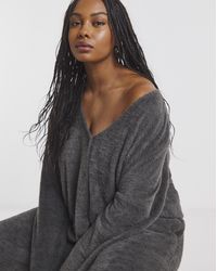 Simply Be - Fluffy V Neck Cardigan - Lyst